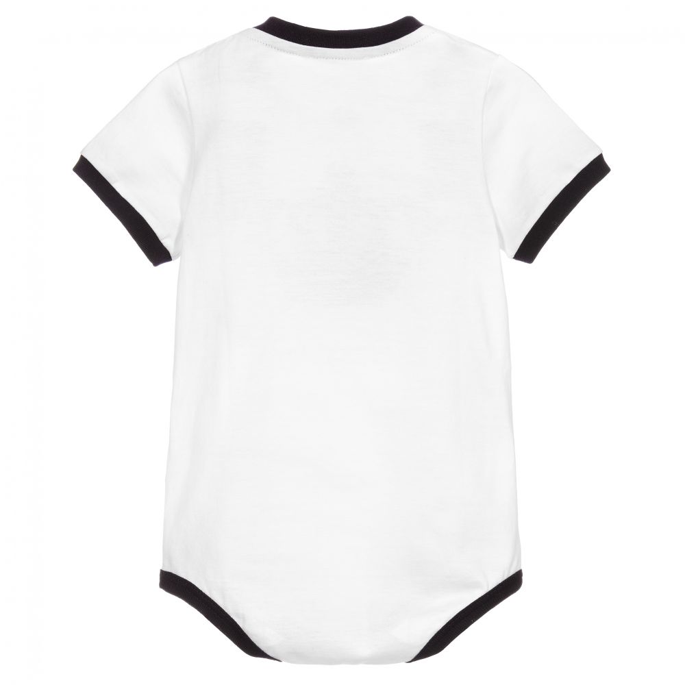 Dolce & Gabbana-أوفرول بادي أطفال ولادي قطن جيرسي لون أبيض | Childrensalon Outlet