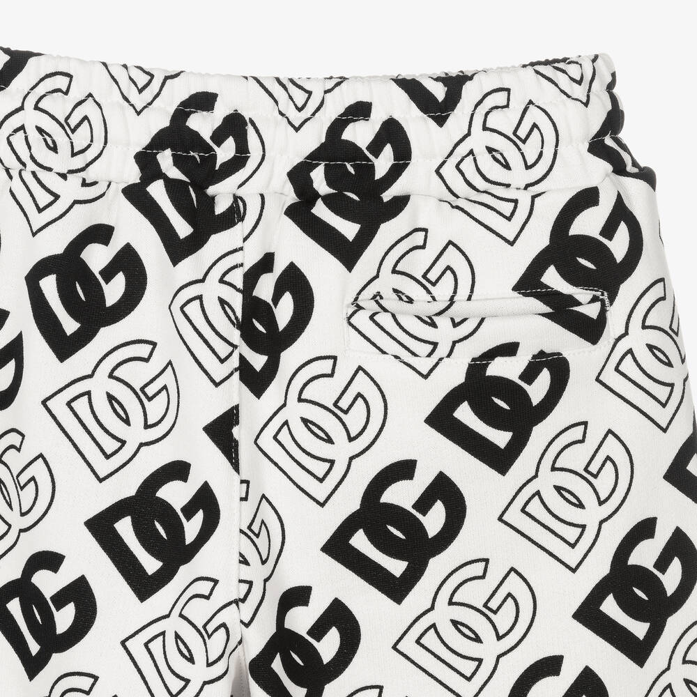Dolce & Gabbana - White DG Logo Joggers | Childrensalon Outlet