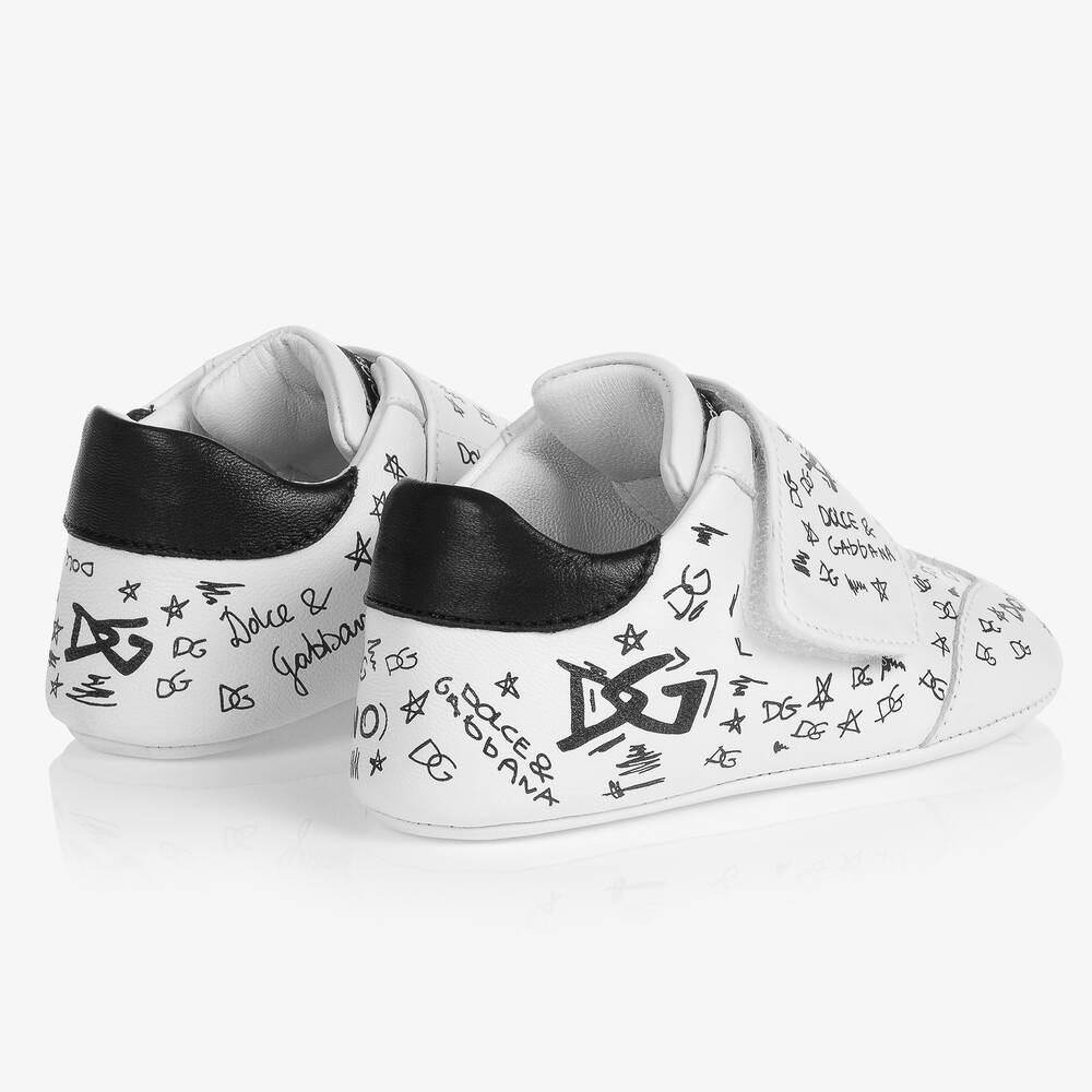 Dolce & Gabbana - White Leather Baby Shoes | Childrensalon