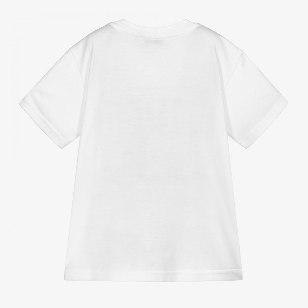 Dolce & Gabbana-White Logo Baby T-Shirt | Childrensalon Outlet