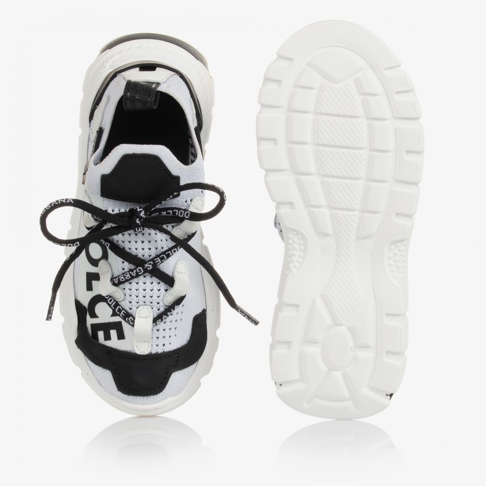Dolce & Gabbana-White Logo Daymaster Trainers | Childrensalon Outlet