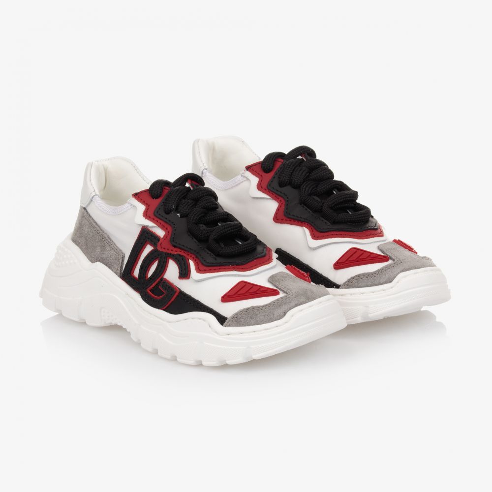 Dolce & Gabbana - Baskets blanches, rouges et noires | Childrensalon