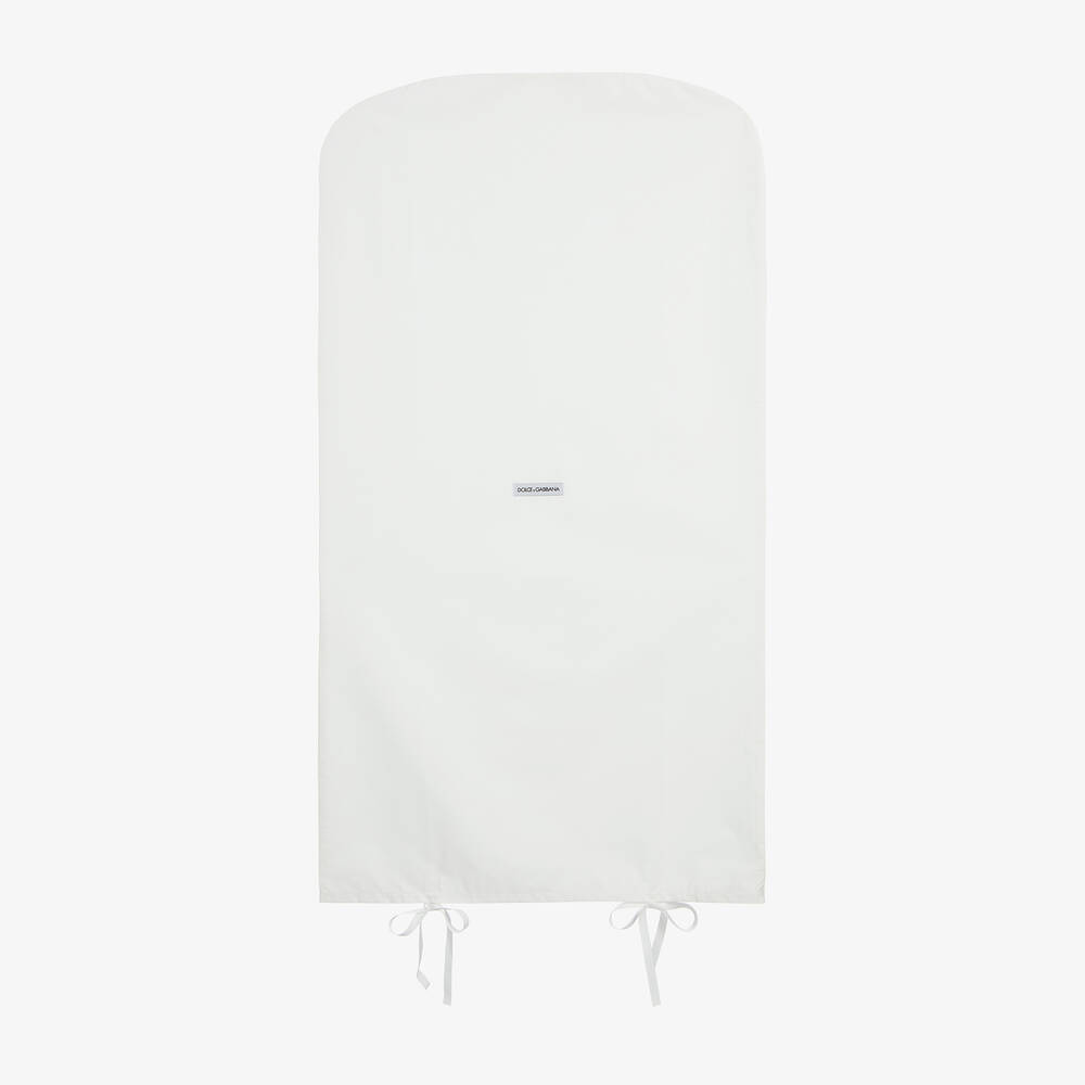 Dolce & Gabbana-White Silk & Cotton Shirt Dress | Childrensalon Outlet