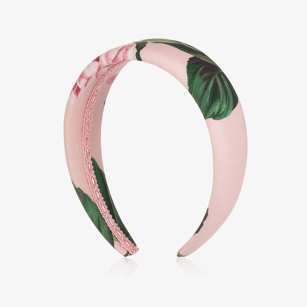 Dolce & Gabbana-Young Ladies' Floral Pink Headband | Childrensalon Outlet