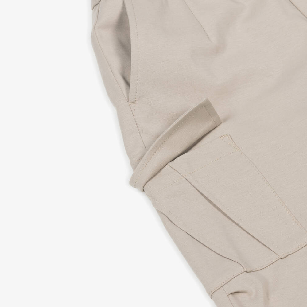 Dolce & Gabbana-Бежевые стрейчевые брюки карго для подростков | Childrensalon Outlet