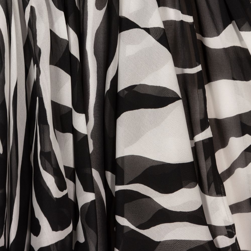 Dolce & Gabbana-Платье из шелка и шифона с принтом под зебру | Childrensalon Outlet