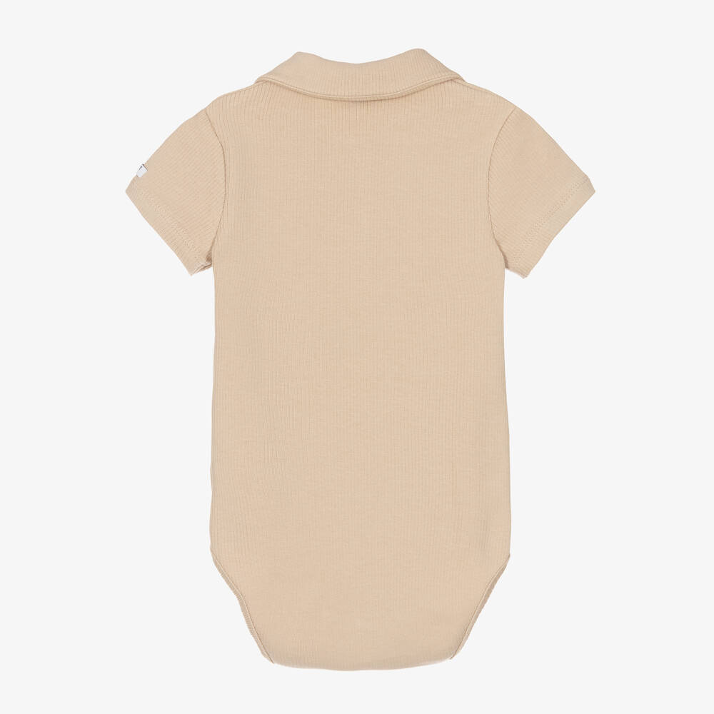 Donsje-Бежевое боди из органического хлопка | Childrensalon Outlet