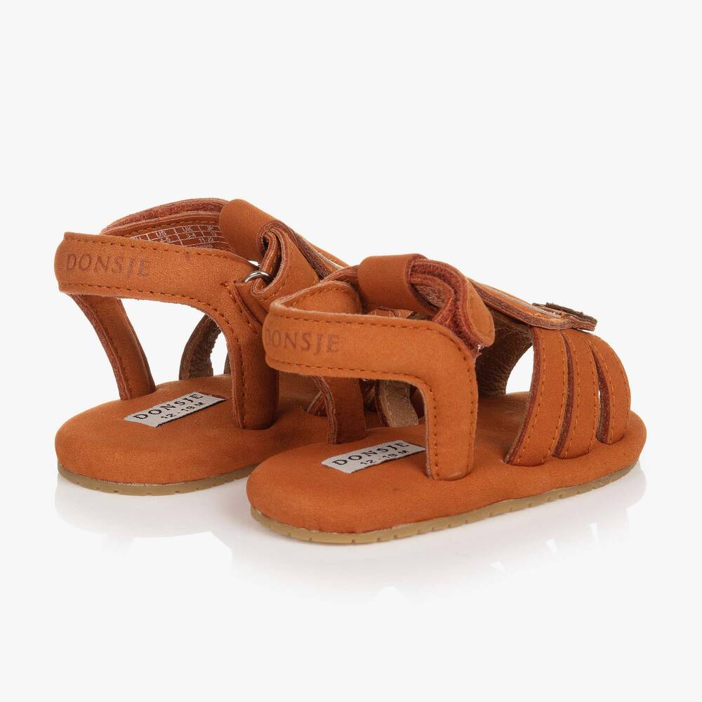 دونسجي-صندل جلد لون بني للمواليد | Childrensalon Outlet