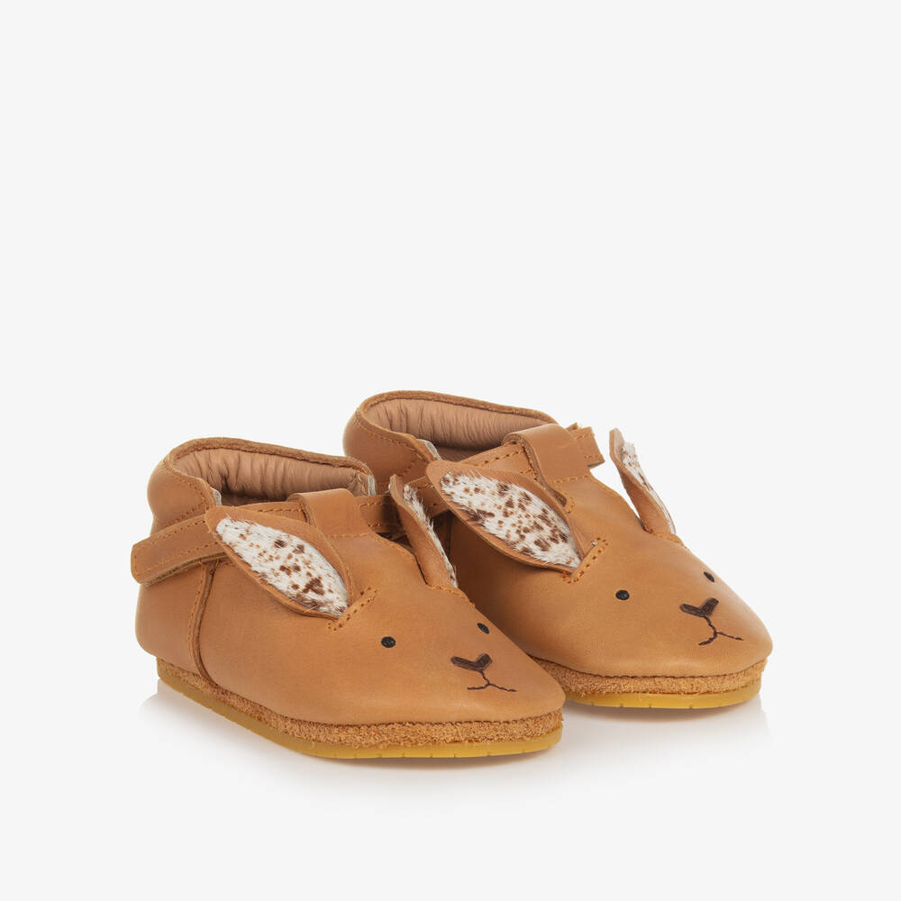 Donsje Baby Girls Brown Leather Pre Walker Shoes Childrensalon Outlet