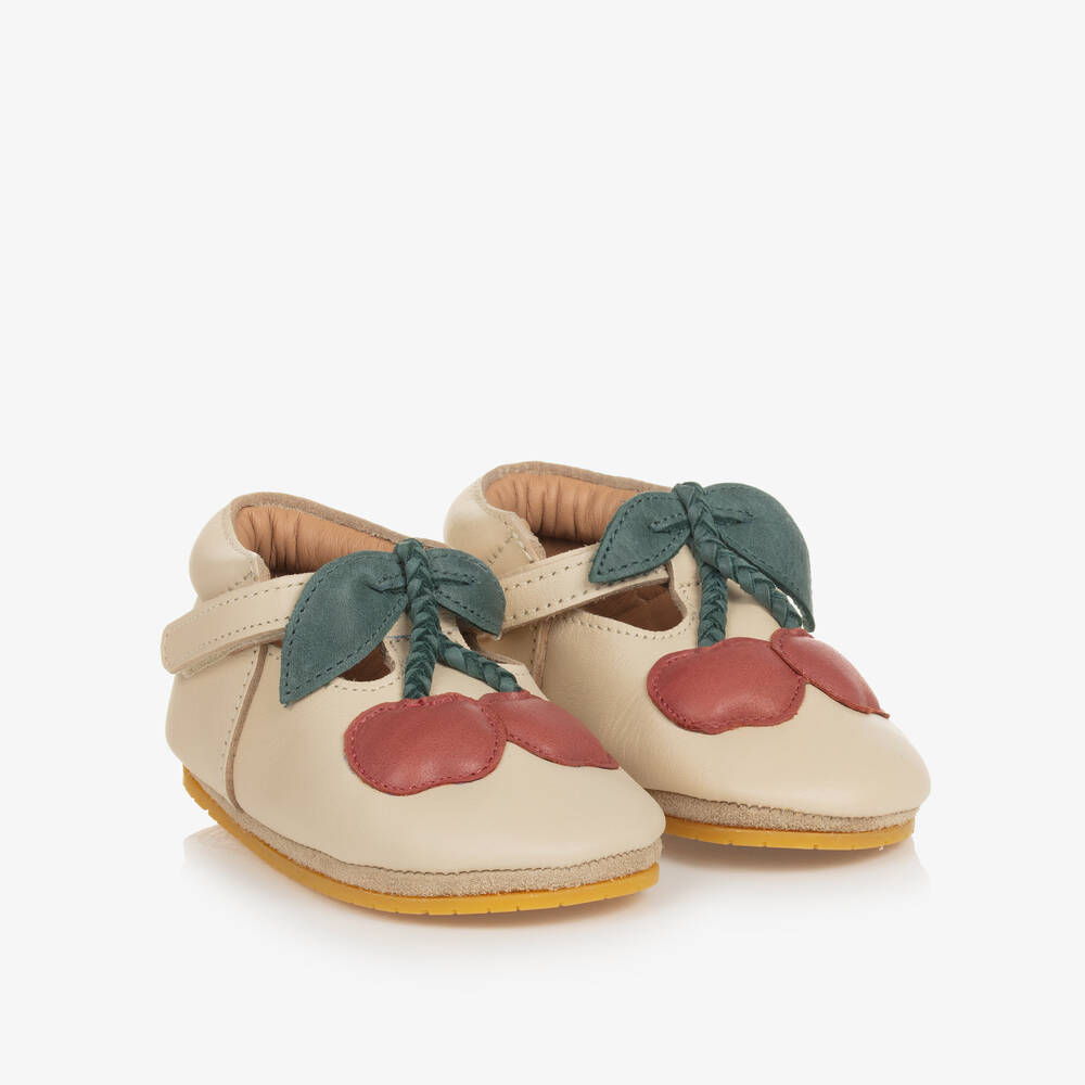 Donsje Baby Girls Ivory Leather Pre Walker Shoes Childrensalon Outlet