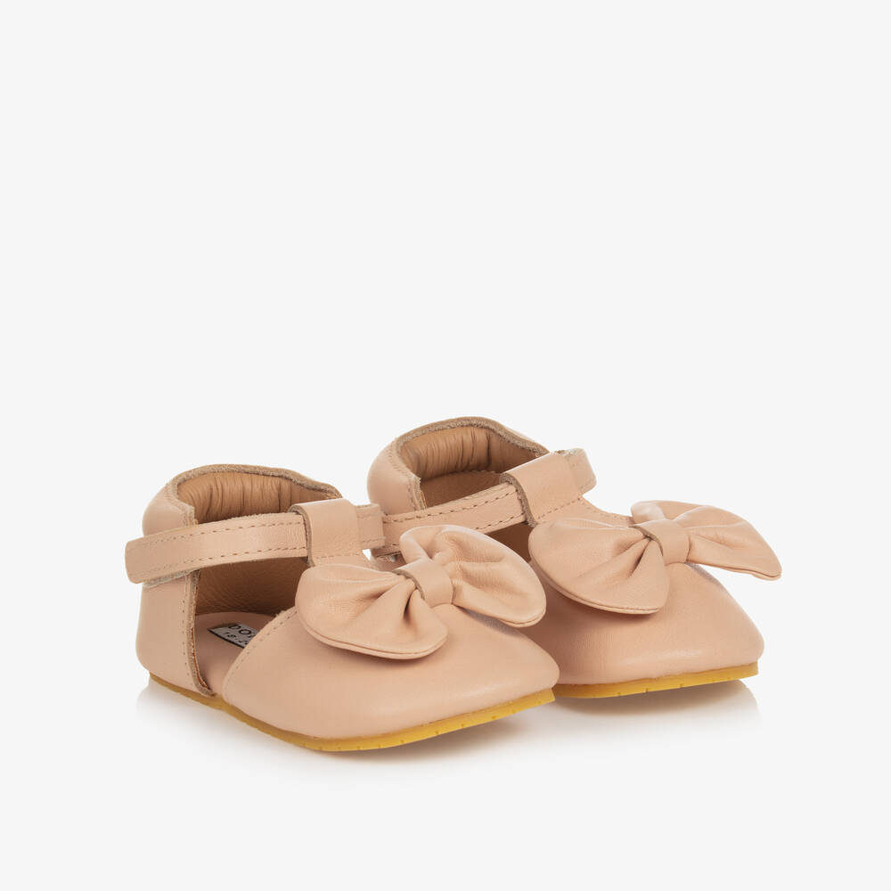 Baby Girls Pink Leather Pre Walker Shoes