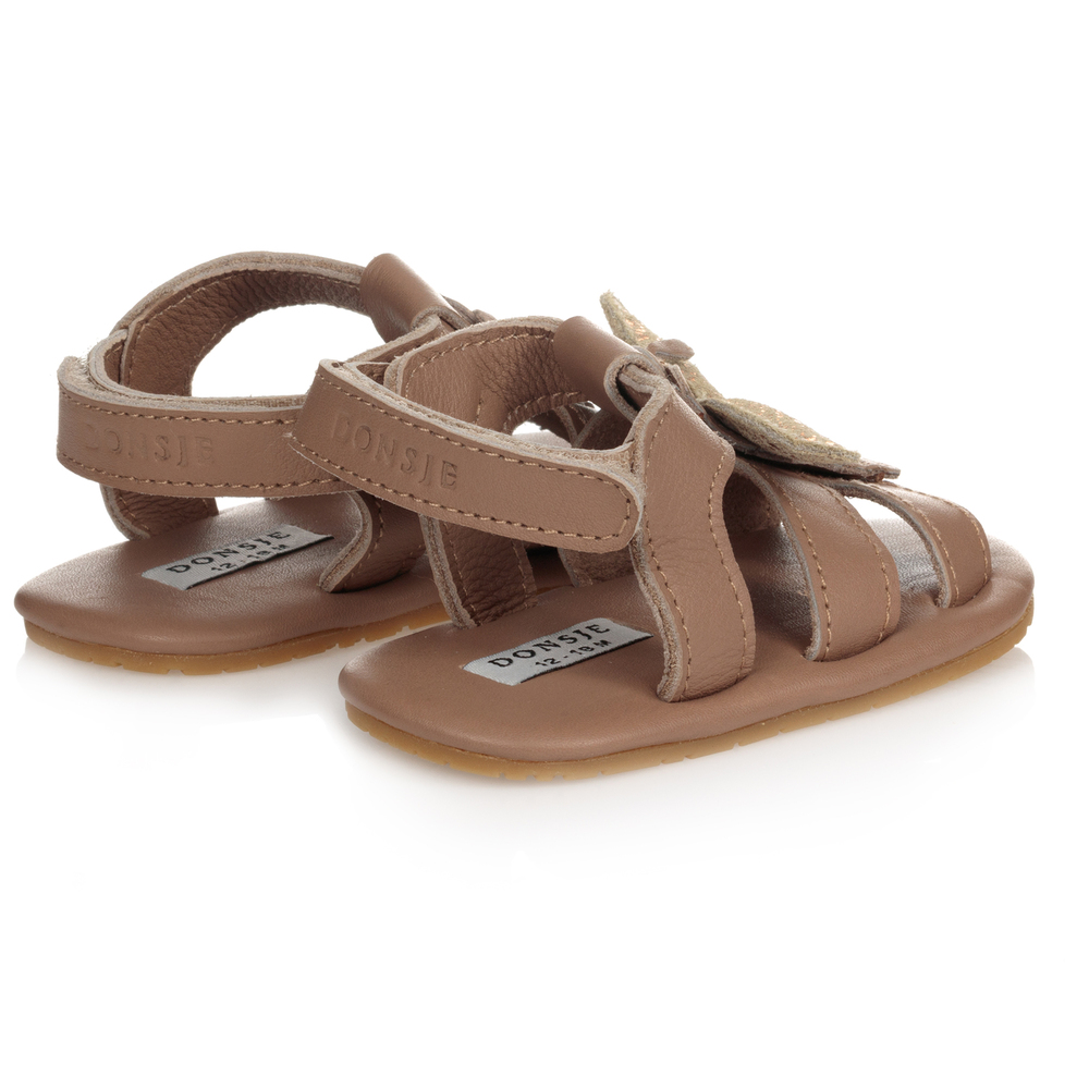 دونسجي-صندل جلد لون بيج للمولودات | Childrensalon Outlet