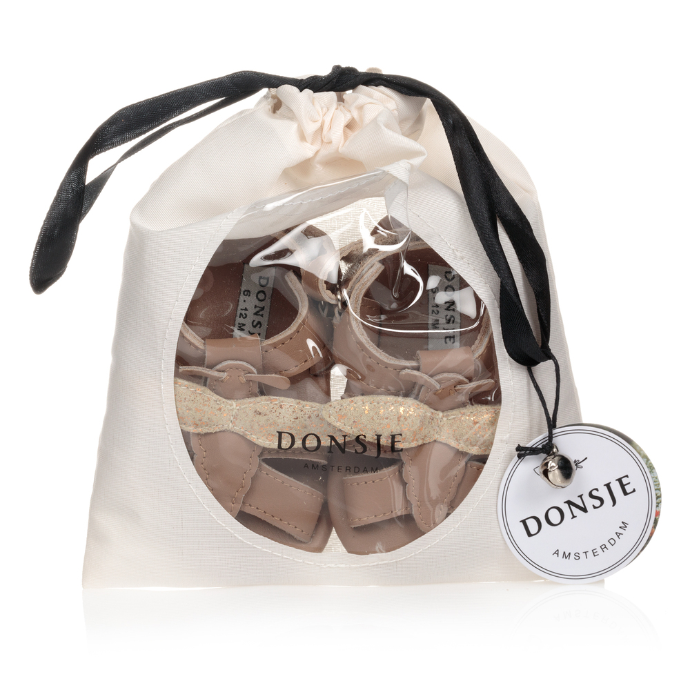 دونسجي-صندل جلد لون بيج للمولودات | Childrensalon Outlet