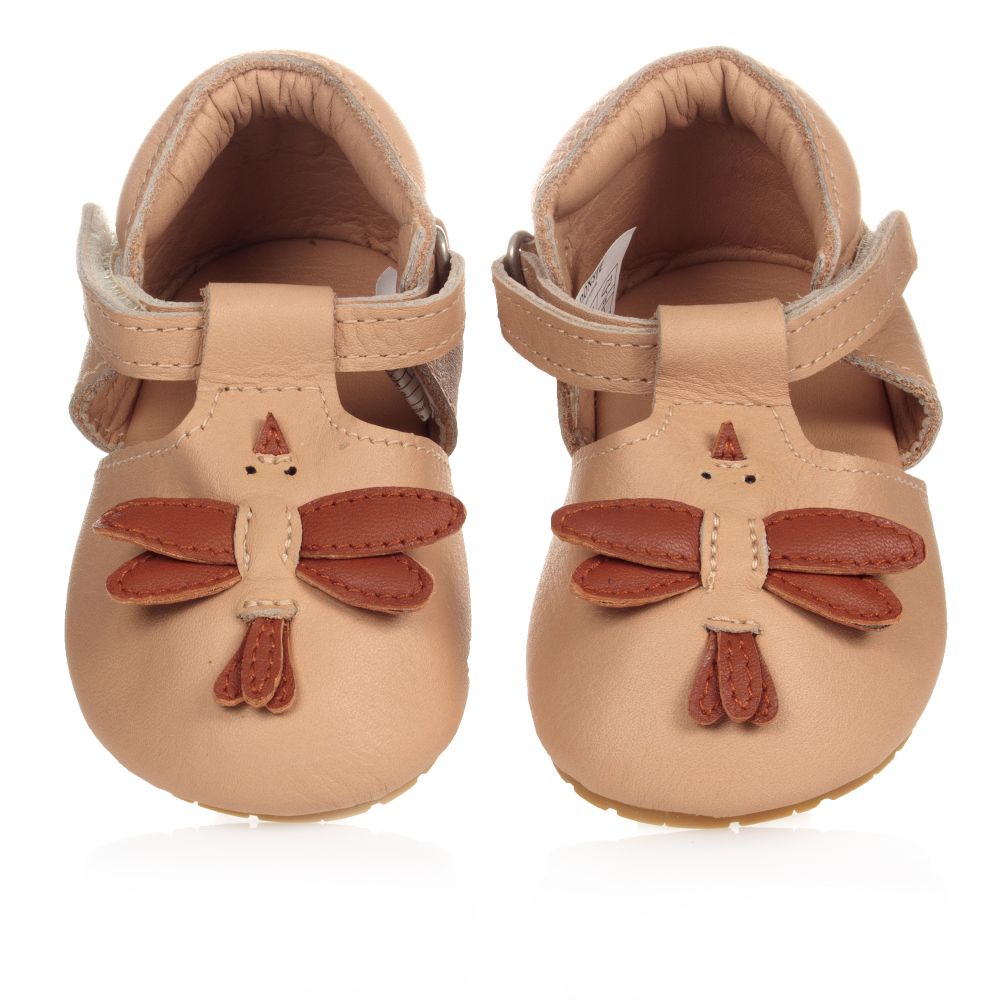 دونسجي-حذاء أطفال بناتي جلد لون بيج فاتح | Childrensalon Outlet