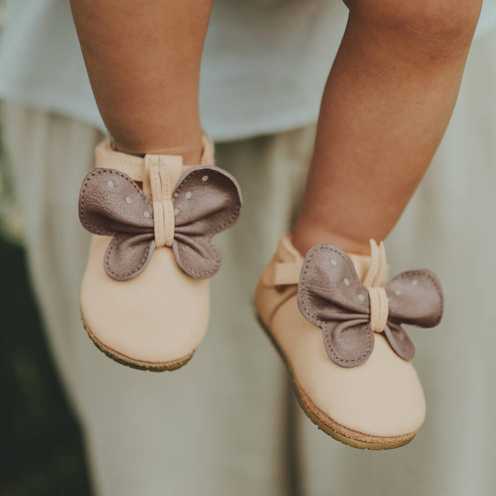 Donsje-حذاء أطفال بناتي جلد لون بيج فاتح | Childrensalon Outlet