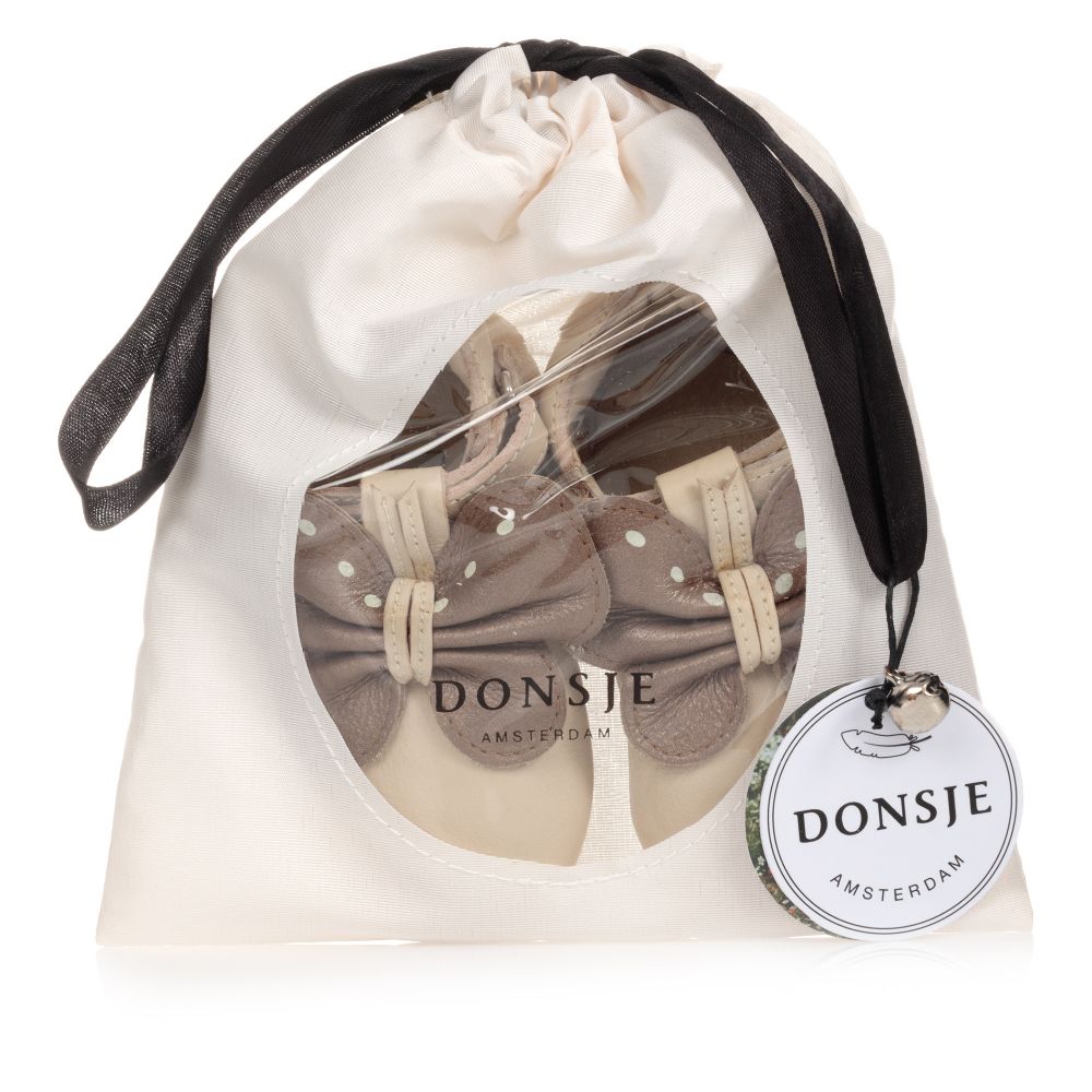 Donsje-حذاء أطفال بناتي جلد لون بيج فاتح | Childrensalon Outlet