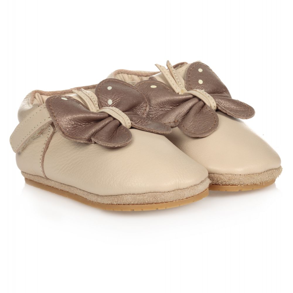 Donsje - Beige Leather Baby Shoes | Childrensalon