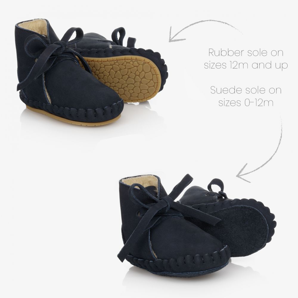 دونسجي-بوت جلد لون كحلي للأطفال | Childrensalon Outlet