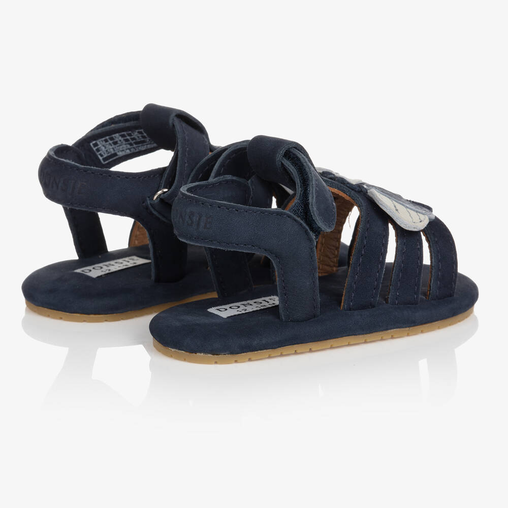 دونسجي-صندل جلد لون كحلي للأطفال | Childrensalon Outlet