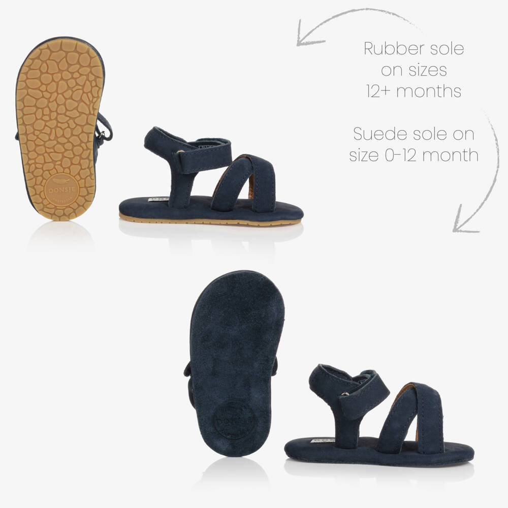 Donsje-Голубые мягкие замшевые сандалии для малышей | Childrensalon Outlet