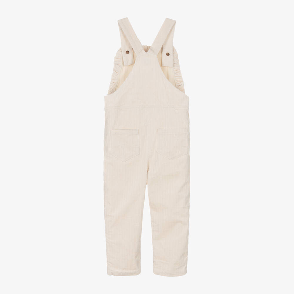 Donsje-Boys Beige Corduroy Overalls | Childrensalon Outlet