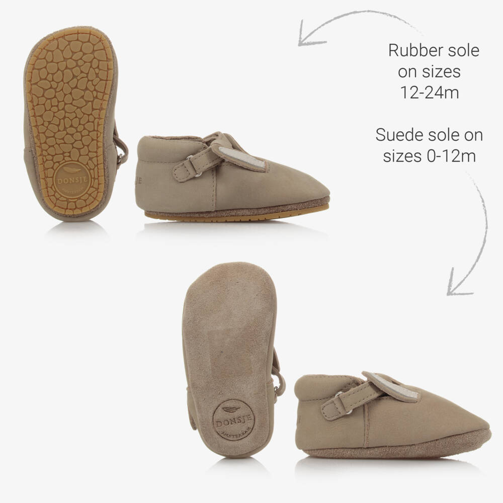 Donsje-أحذية أولى للصبيان من جلد الشامواه البيج | Childrensalon Outlet