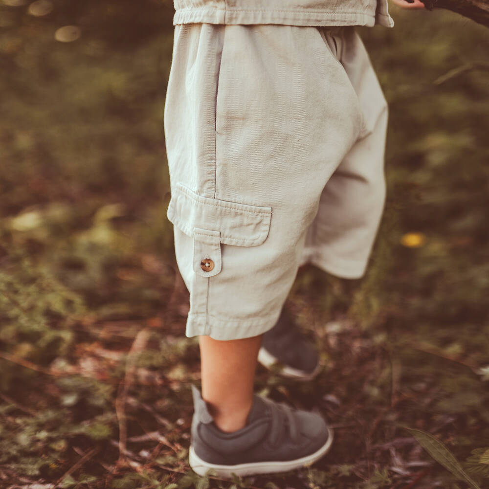 Donsje-Boys Grey Organic Cotton Shorts | Childrensalon Outlet