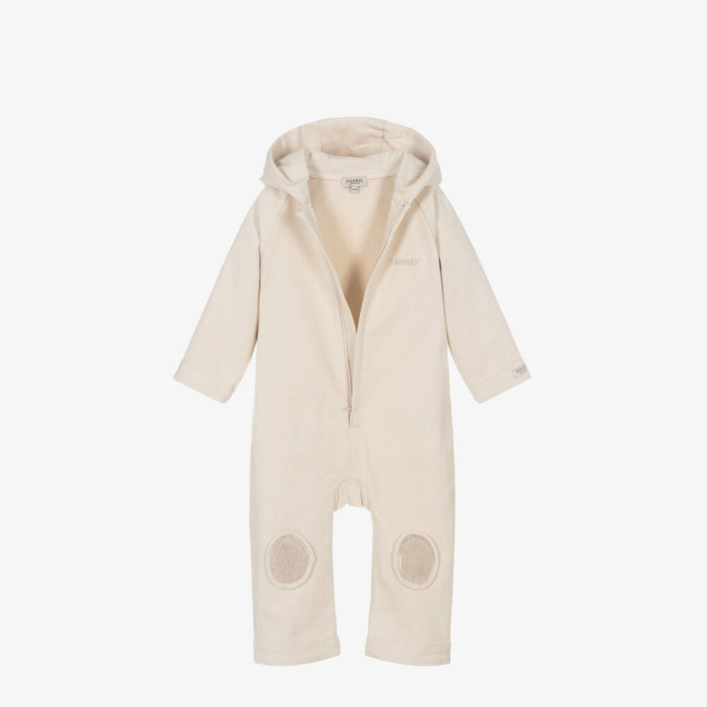 Donsje-Boys Ivory Twill Pramsuit | Childrensalon Outlet