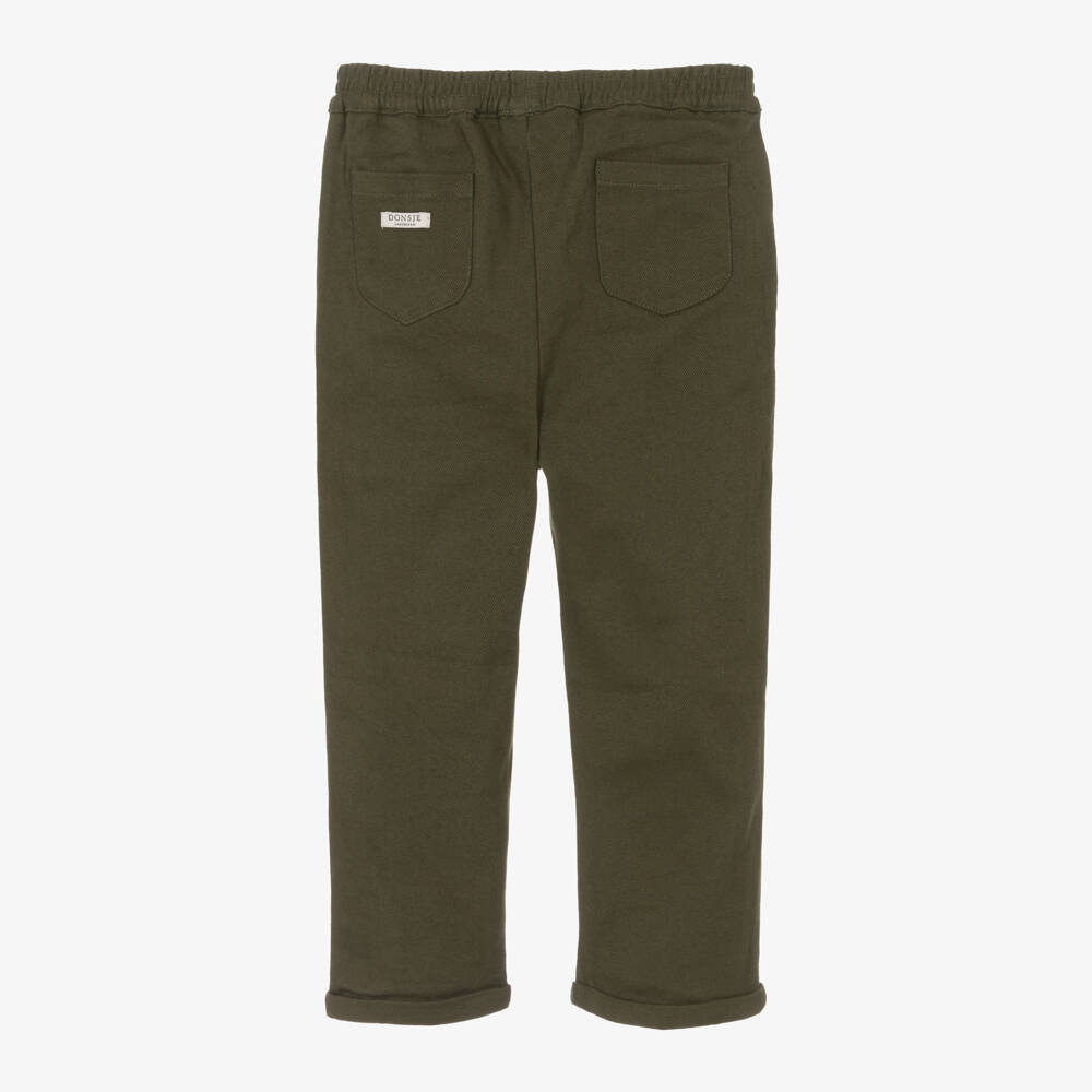 Donsje-Брюки из саржи мохового цвета для мальчиков | Childrensalon Outlet