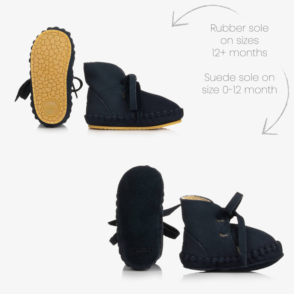 Donsje-Синие кожаные ботинки для мальчиков | Childrensalon Outlet