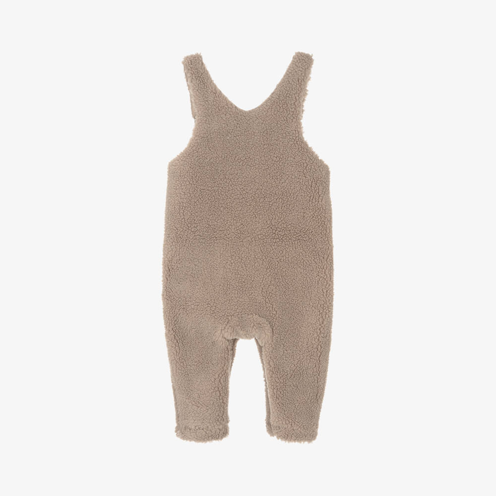 Donsje-Boys Plush Hazelnut Dungarees | Childrensalon Outlet