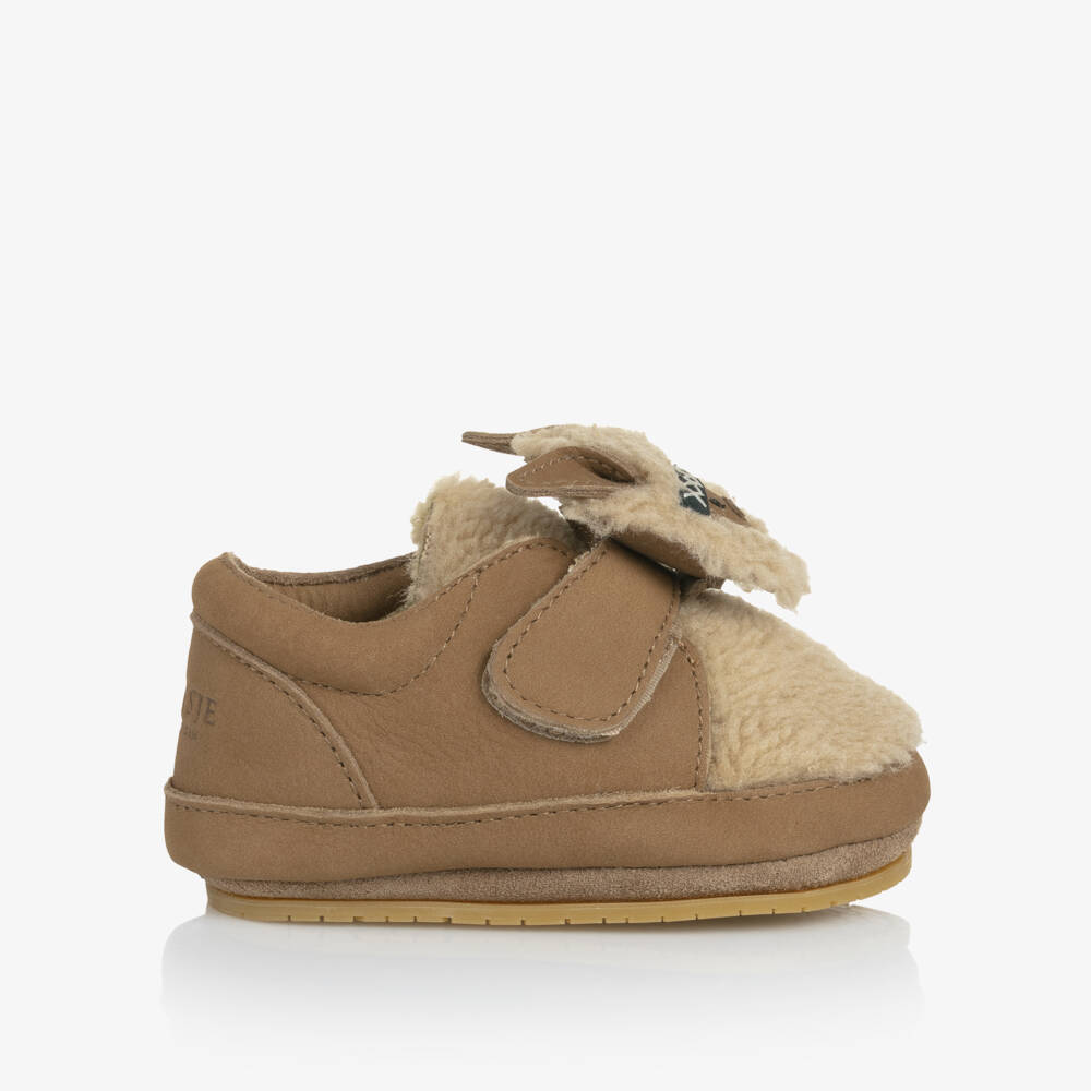 Donsje-Boys Tan Alpaca Early Walkers | Childrensalon Outlet