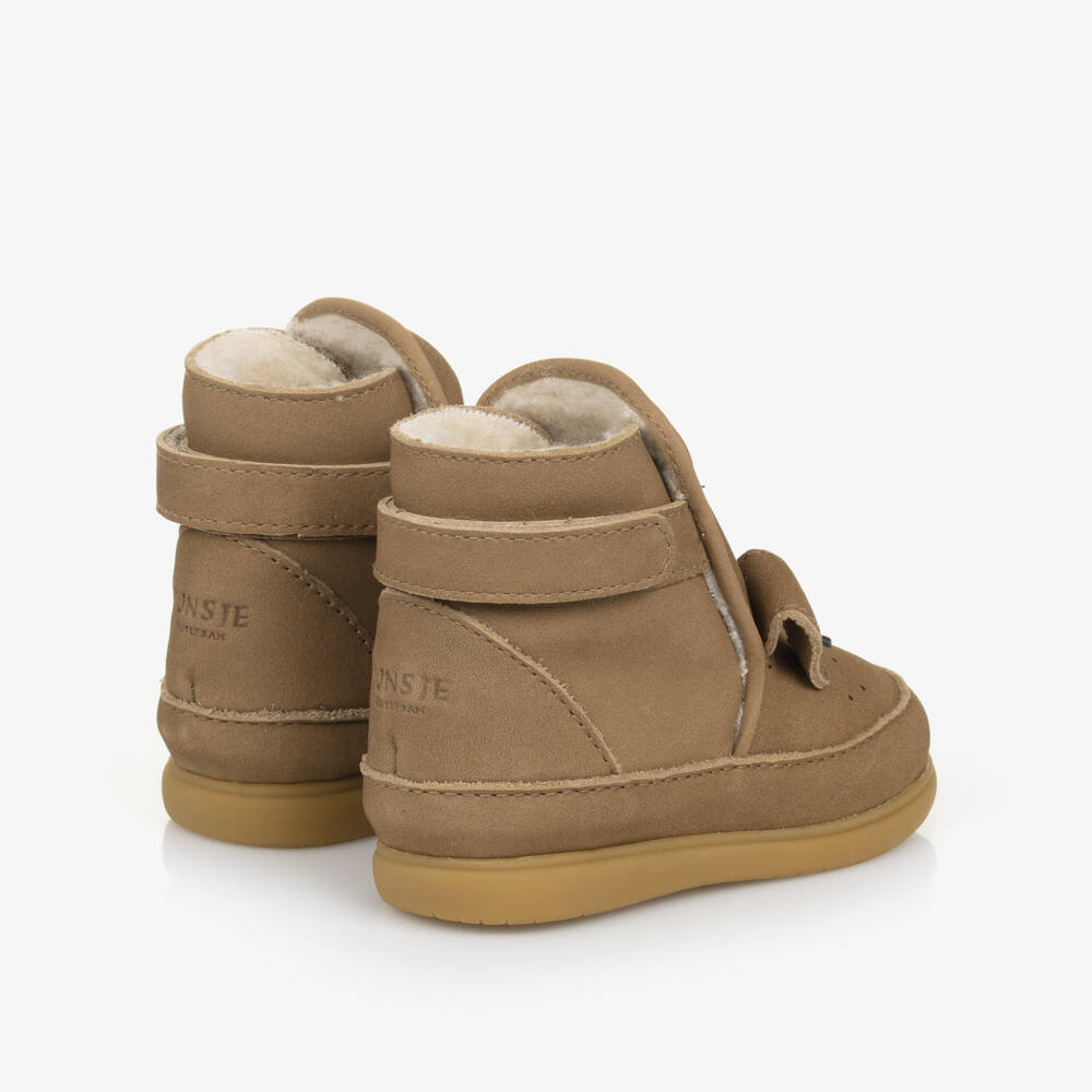 Donsje-Brown First Walker Dog Boots | Childrensalon Outlet