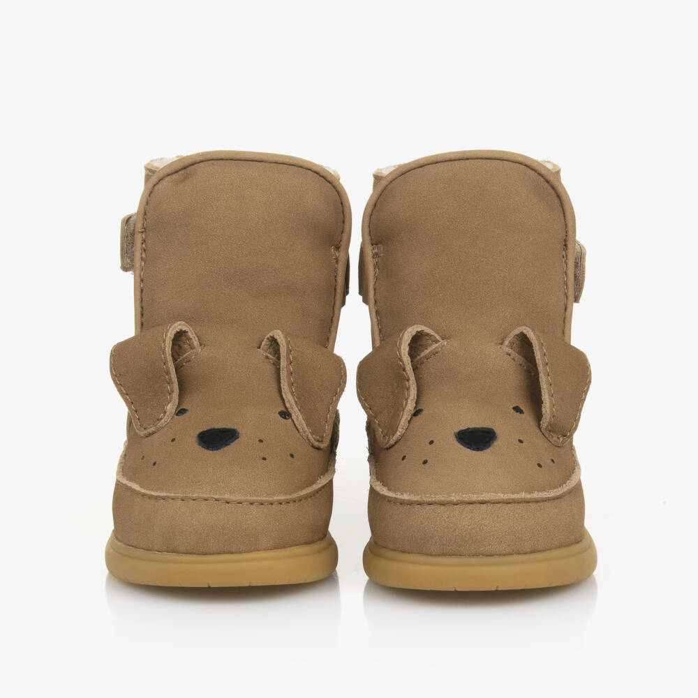Donsje-Brown First Walker Dog Boots | Childrensalon Outlet