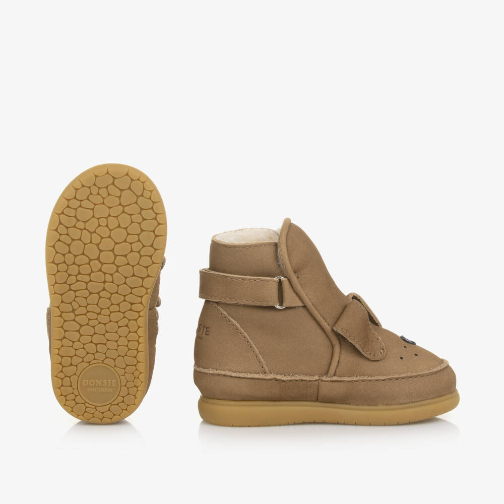 Donsje-Brown First Walker Dog Boots | Childrensalon Outlet