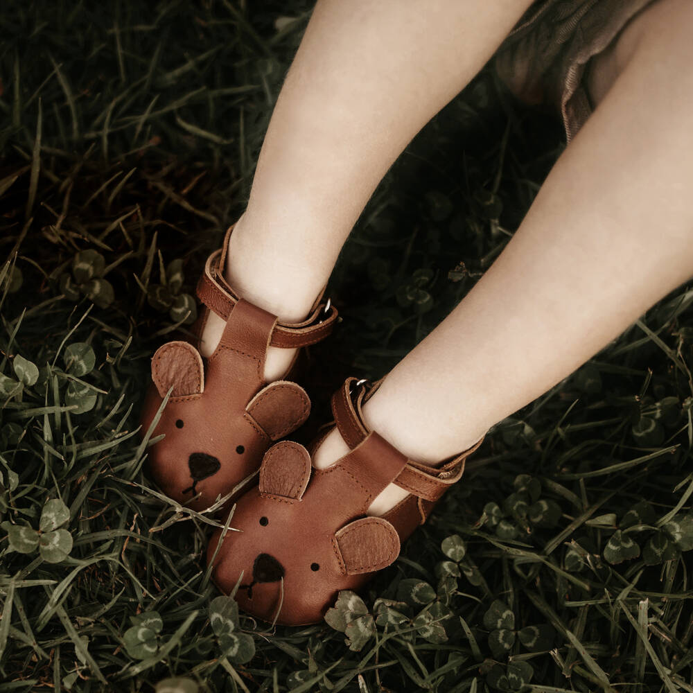 Donsje-Brown Leather Baby Shoes | Childrensalon Outlet