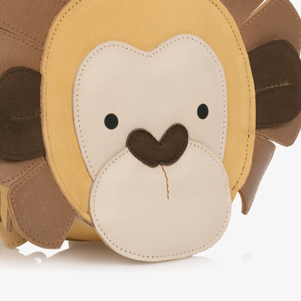 Donsje-Brown Leather Orangutan Backpack (14cm) | Childrensalon Outlet