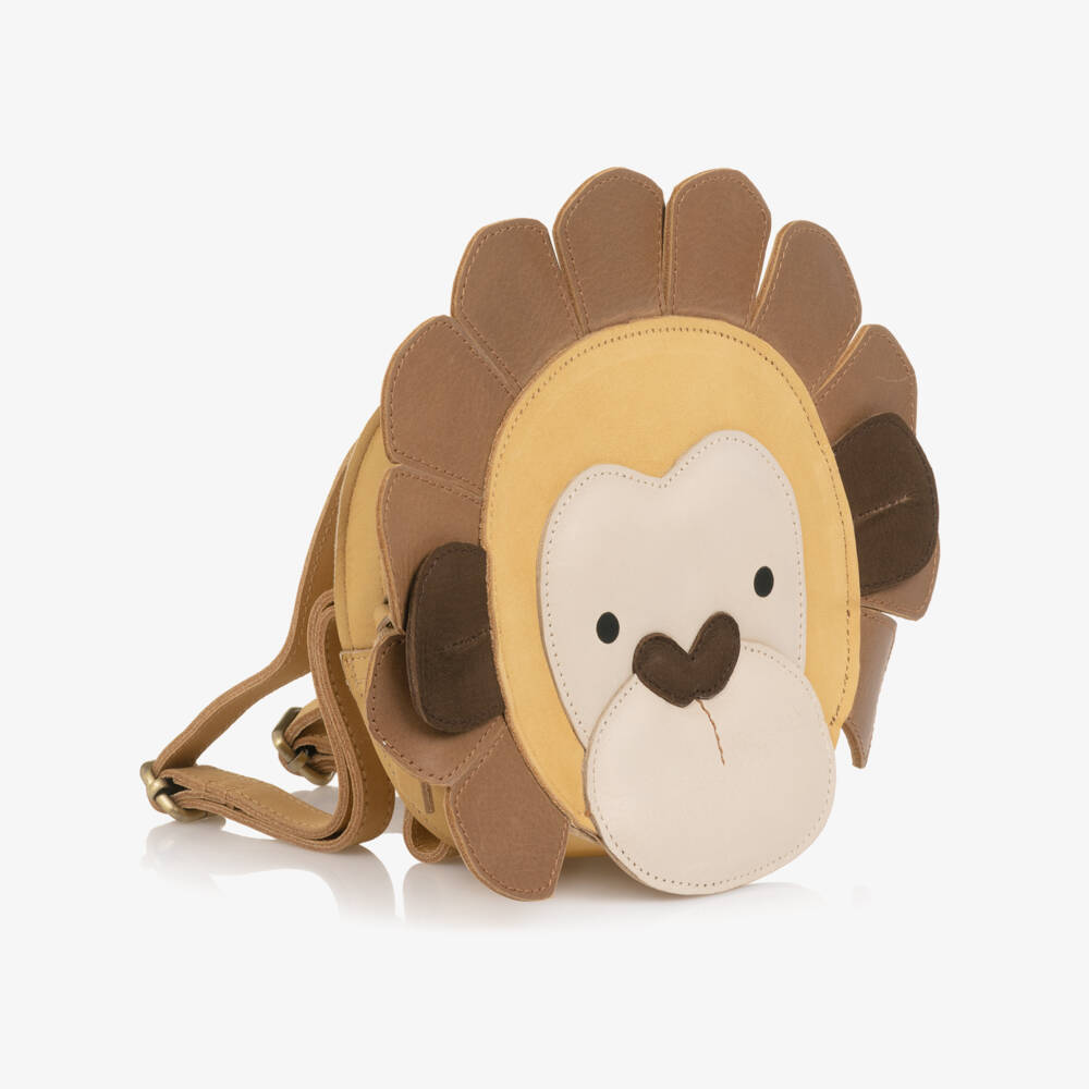 Donsje-Brown Leather Orangutan Backpack (14cm) | Childrensalon Outlet