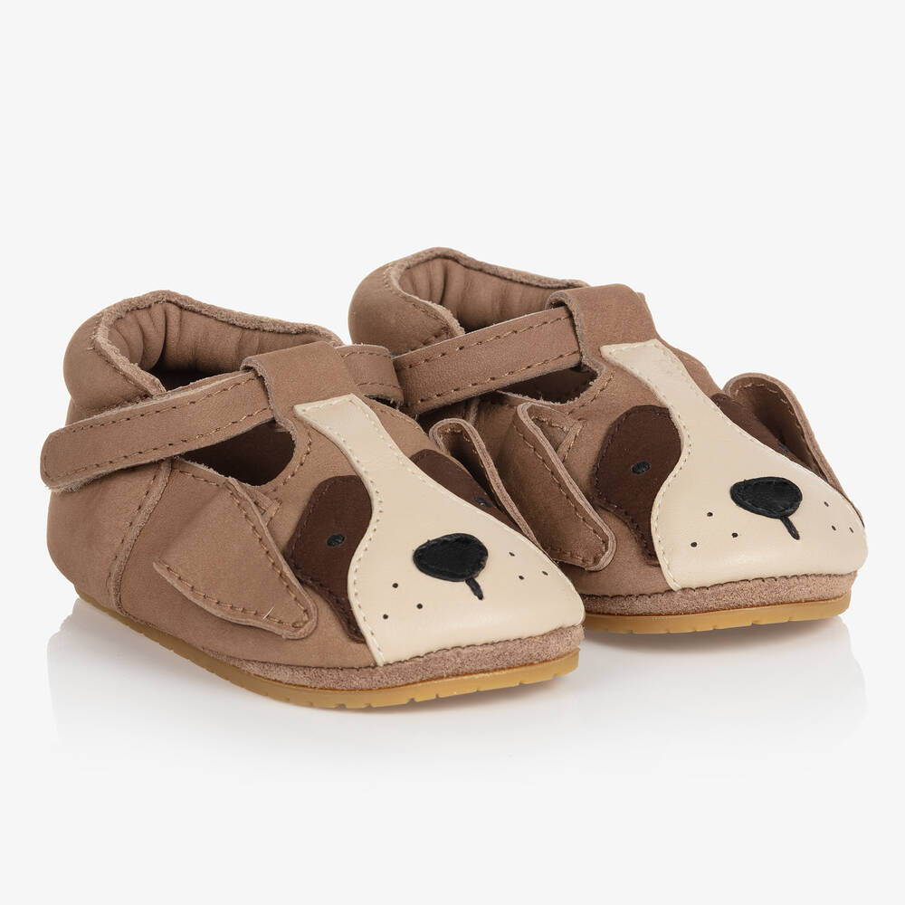 Donsje - Brown Leather Saint Bernard Baby Shoes | Childrensalon