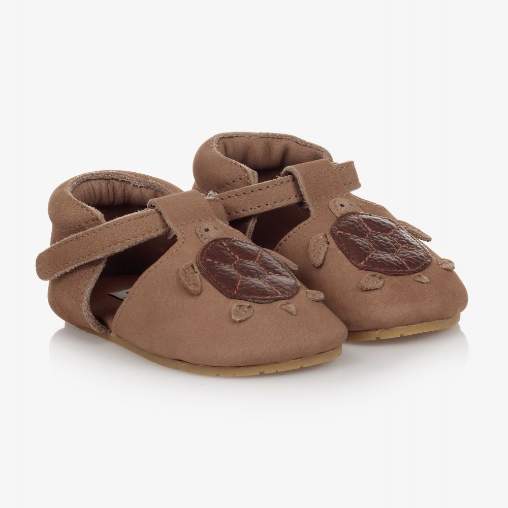 Donsje - Braune Wildleder-Krabbelschuhe | Childrensalon