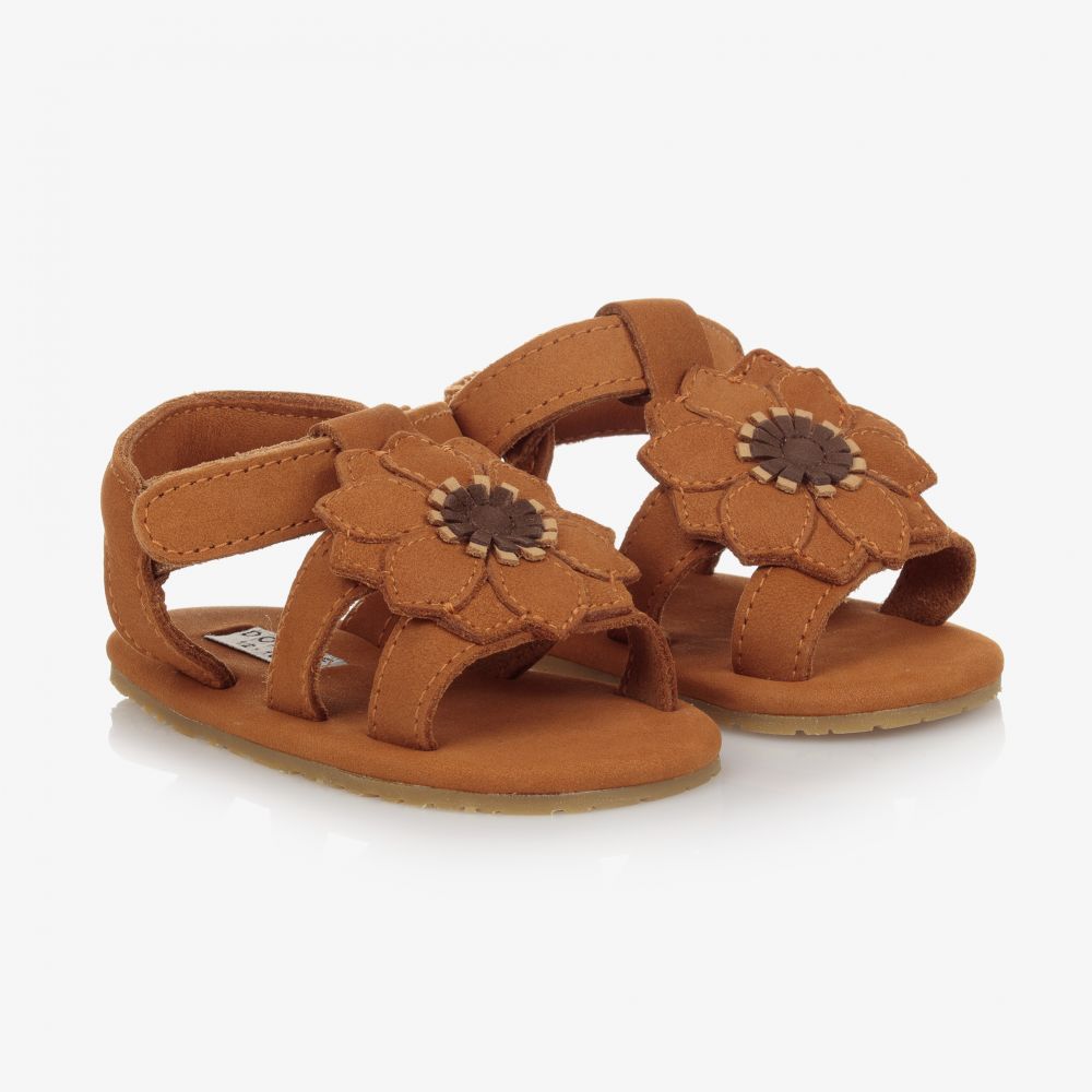 Donsje - Brown Suede Velcro Sandals | Childrensalon