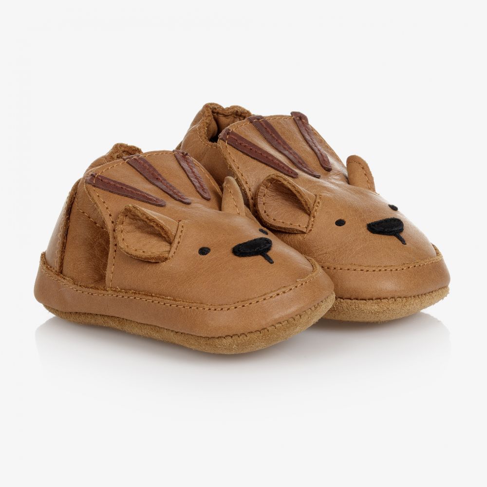Donsje - Brown Tiger Baby Shoes | Childrensalon