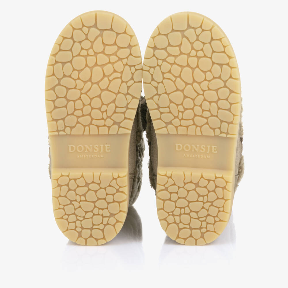 Donsje-Brown Wool Boots | Childrensalon Outlet