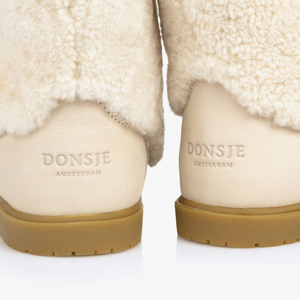 Donsje-Cream Lammy Boots | Childrensalon Outlet