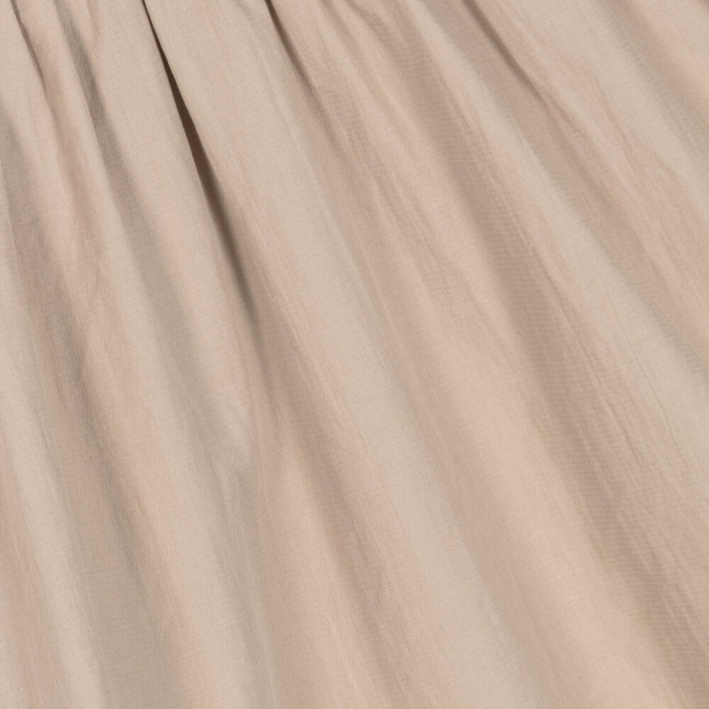 Donsje-Girls Beige Cotton Dress | Childrensalon Outlet