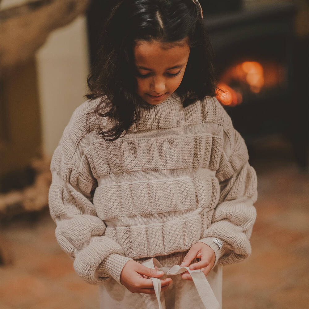 Girls beige sweater cheap