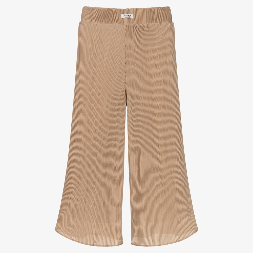 Donsje-Бежевые плиссированные брюки | Childrensalon Outlet