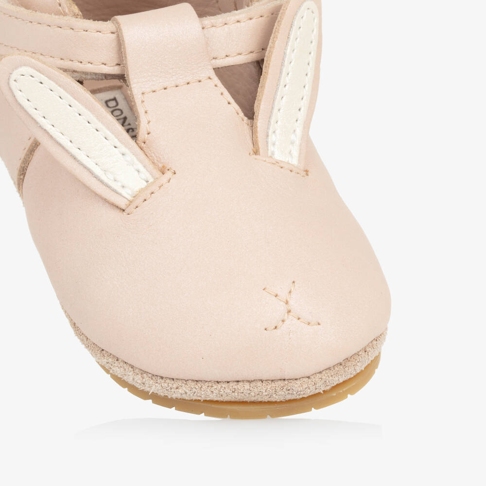 Donsje-Girls Blush Bunny Leather Walkers | Childrensalon Outlet
