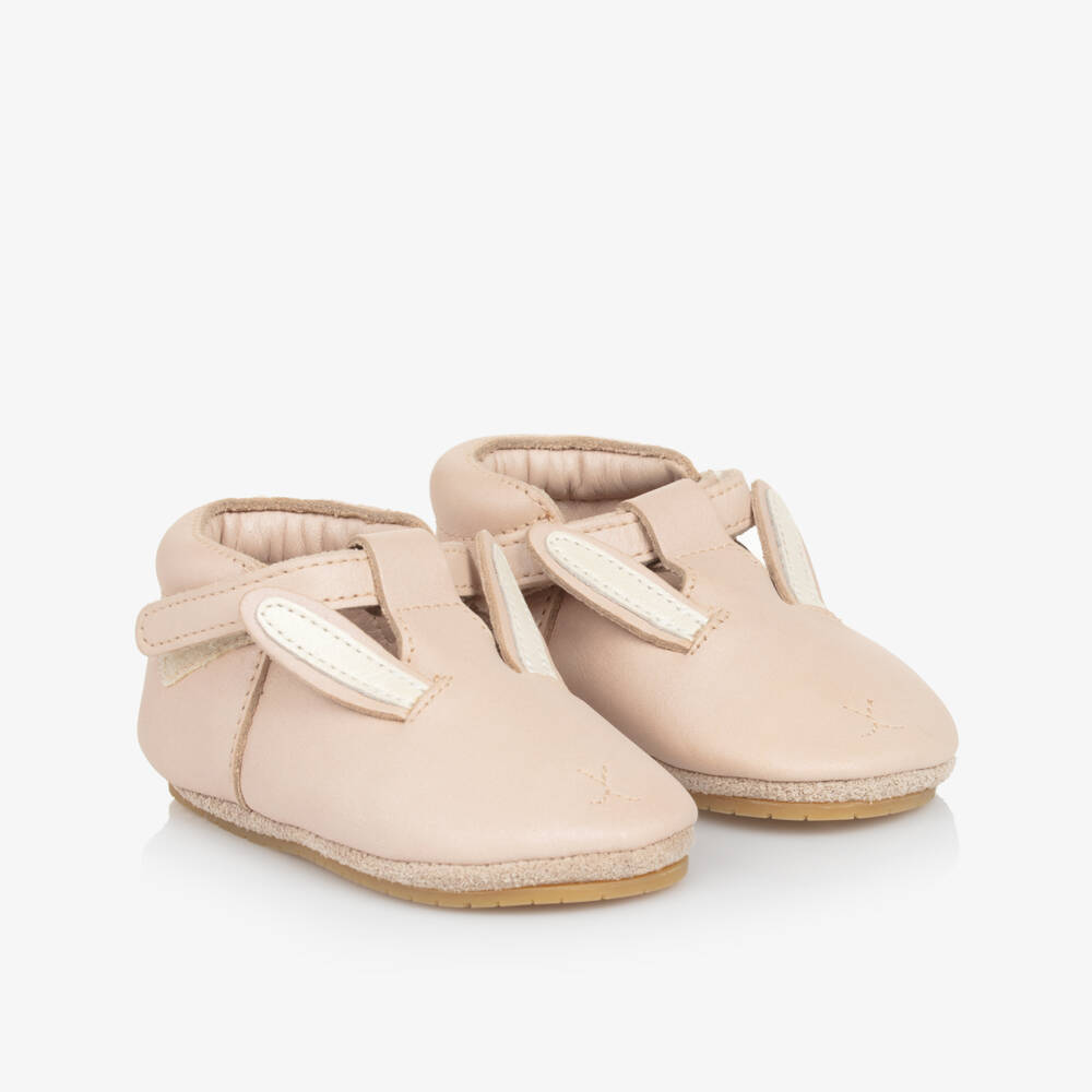 Donsje-Girls Blush Bunny Leather Walkers | Childrensalon Outlet