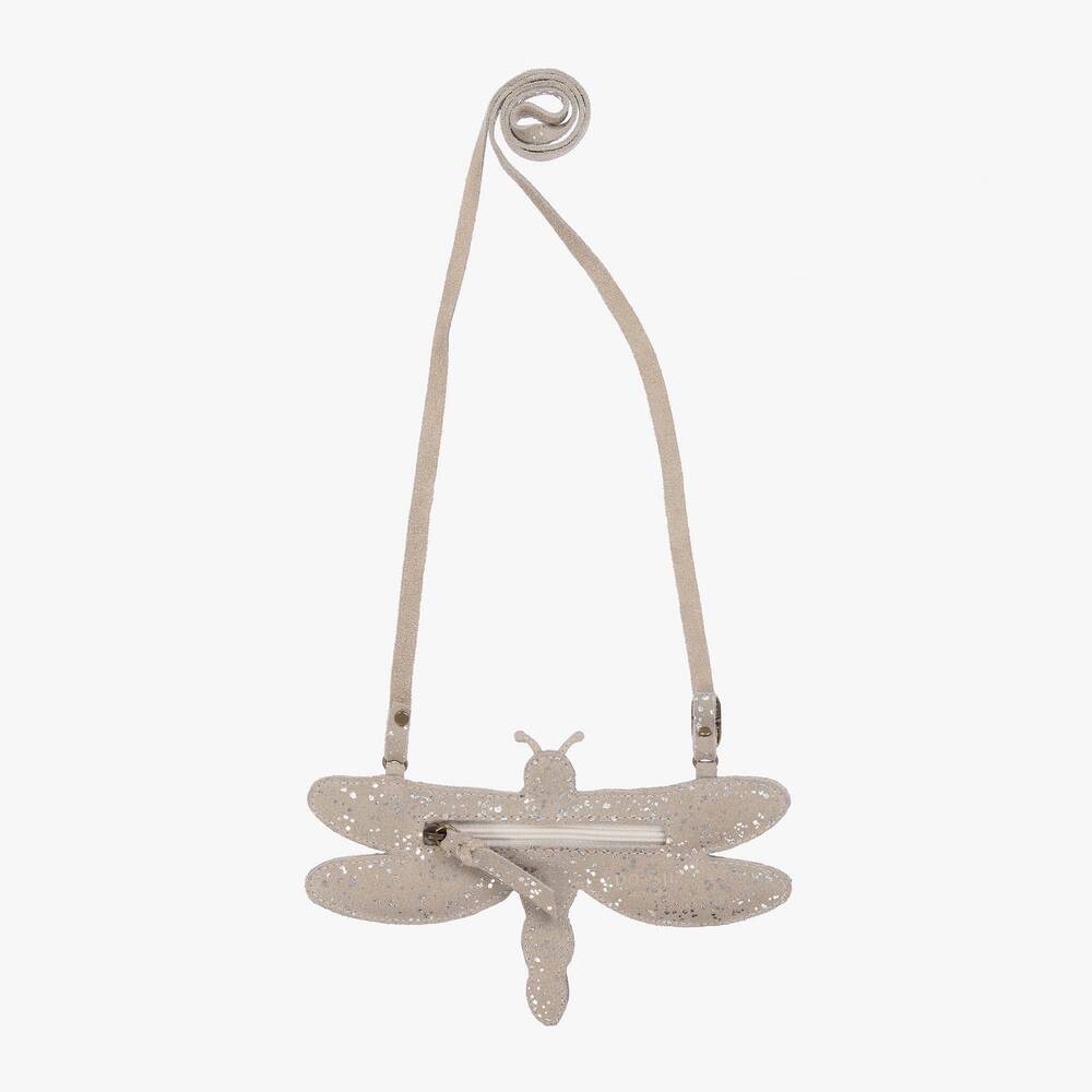 دونسجي-محفظة نقود جلد لون رمادي وبنفسجي (19 سم) | Childrensalon Outlet